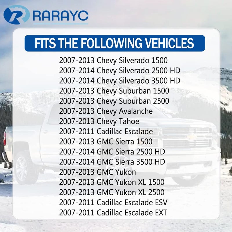 RARAYC Interior Door Handle | for 2007-2014 Chevy Silverado, Tahoe, Avalanche, GMC Sierra, Yukon, Yukon XL, Cadillac Escalade | Replaces# Front Left Drivers Side 20833606, 80374 - Image 2
